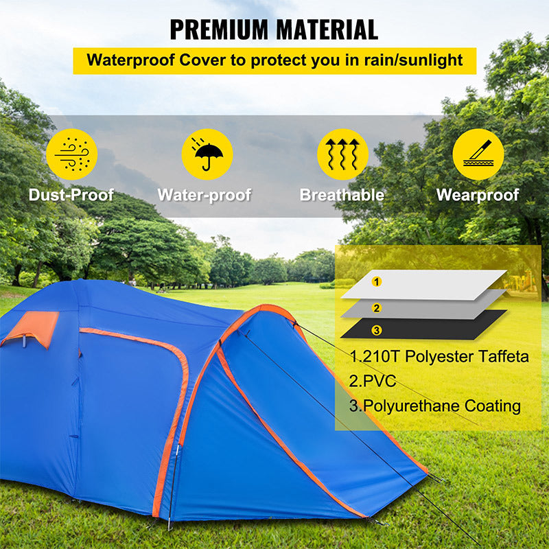 Outdoor Hiking Portable Easy Camping Tent for 3 -5 Person Doba